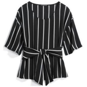 NWT! Julianne Tie Front Blouse